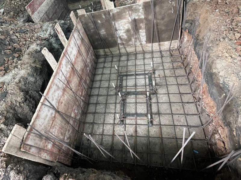 Machine foundation at Jagadale industries